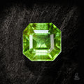 Helle grüne Peridot-Edelstein mit 13,77 Karat, von Character Gemstones, zeigt glänzende Oberflächen und klare, natürliche Farbe