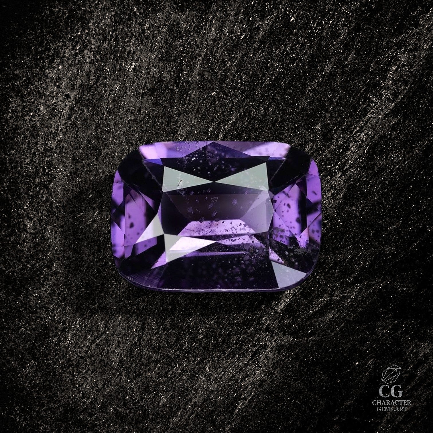 Cosmic Dustfall - violetter Spinell, 2.29ct, character stone