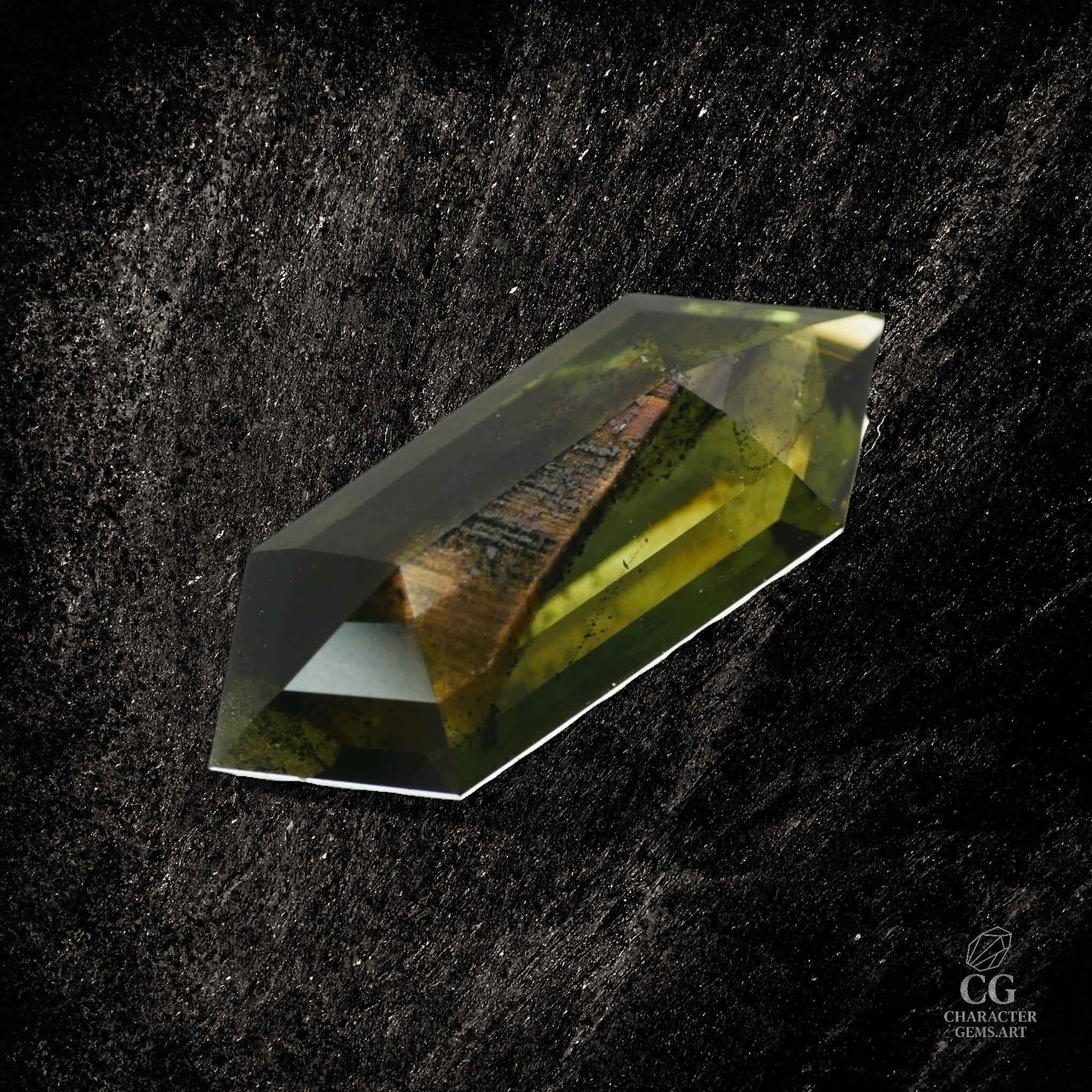 Green Horizon Fracture - Character-Gems.art