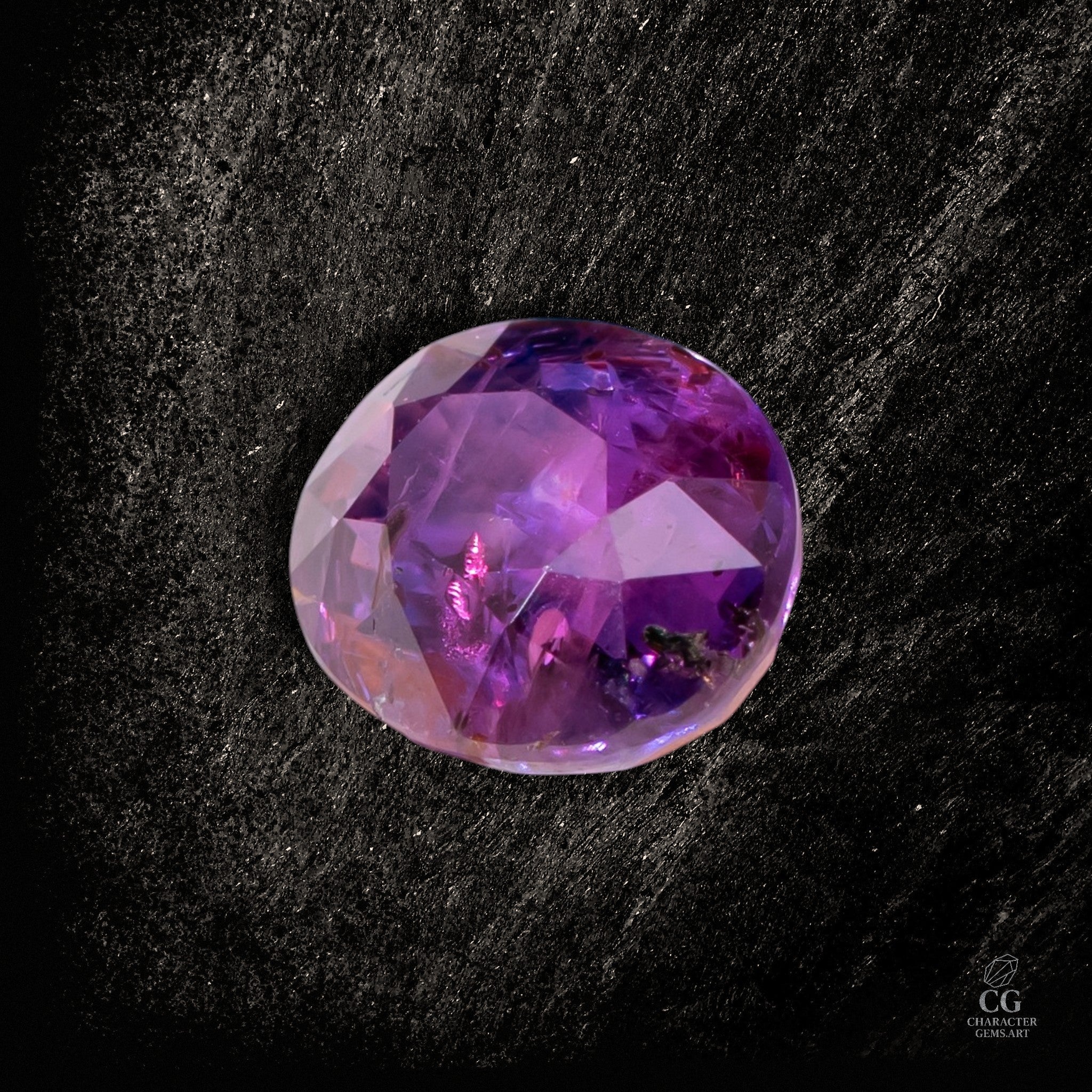 Unbehandelter pinker Saphir mit einzigartigem Jardin, rough Jewelry design, Ausnahme-Edelstein