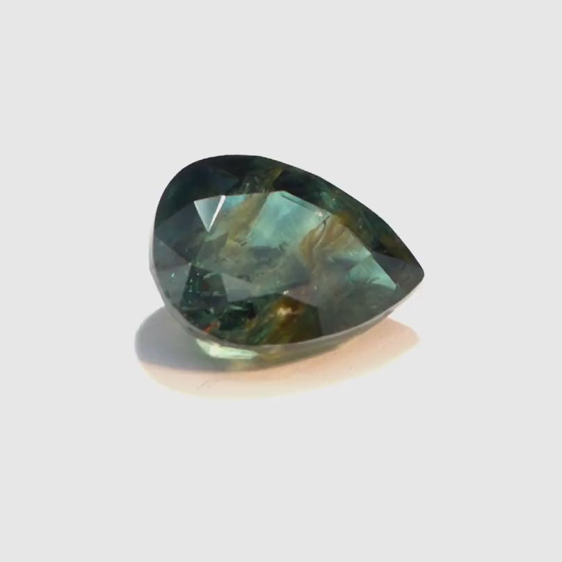 Saphir unbehandelt 3.47ct, Parti, Sri Lanka, Unikat, Highend, Inclusion porn